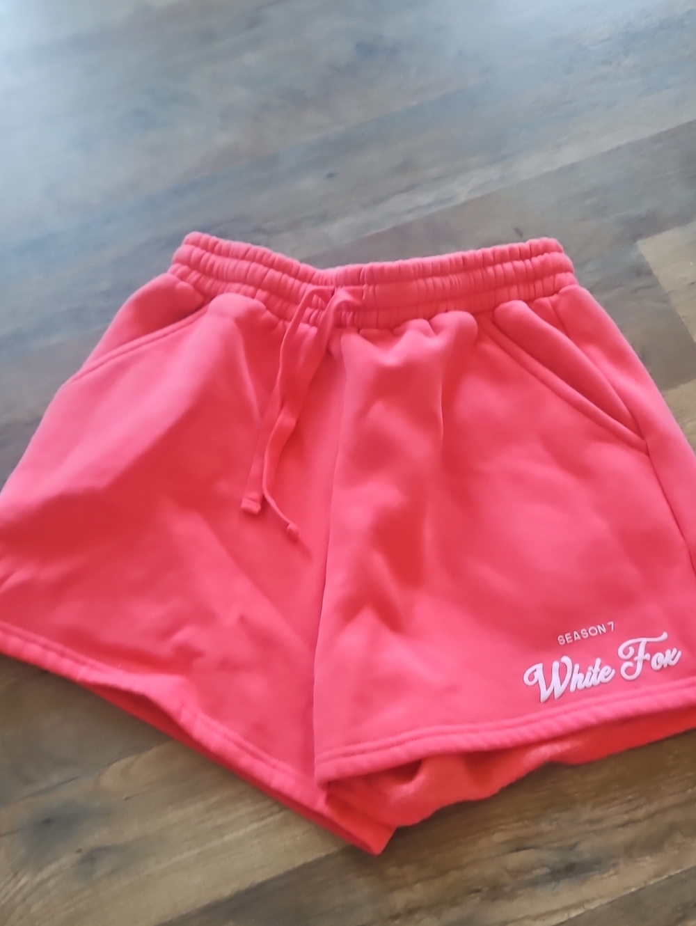 White Fox Women's Hot Pink Drawstring Shorts